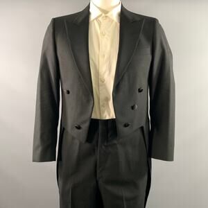 DIMENSIONS Chest Size 40 Black Solid Wool Tuxedo 34 29 Suit
